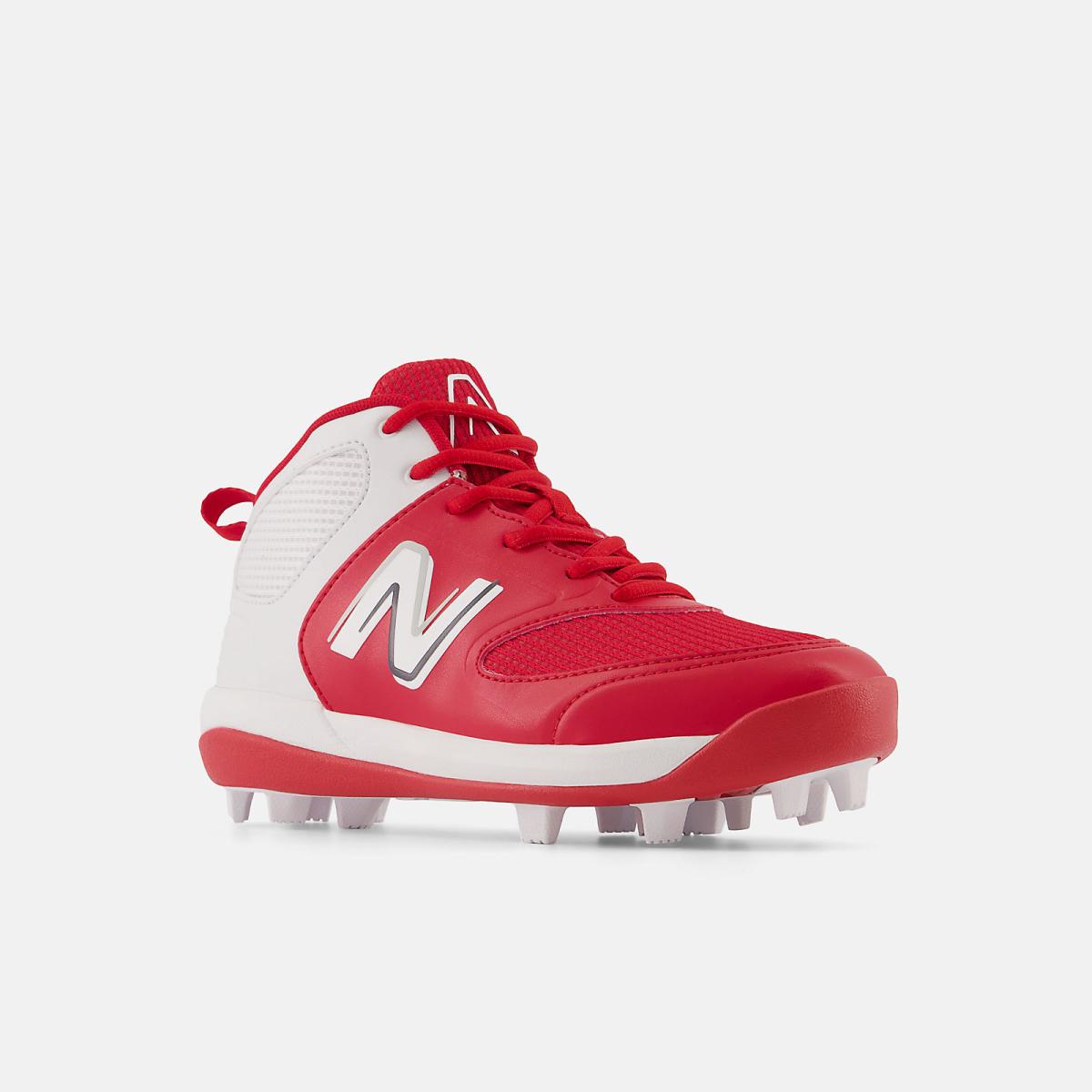 Size 3.5 - 7 | Kids New Balance 3000 V6 Rubber Molded Team Red With White