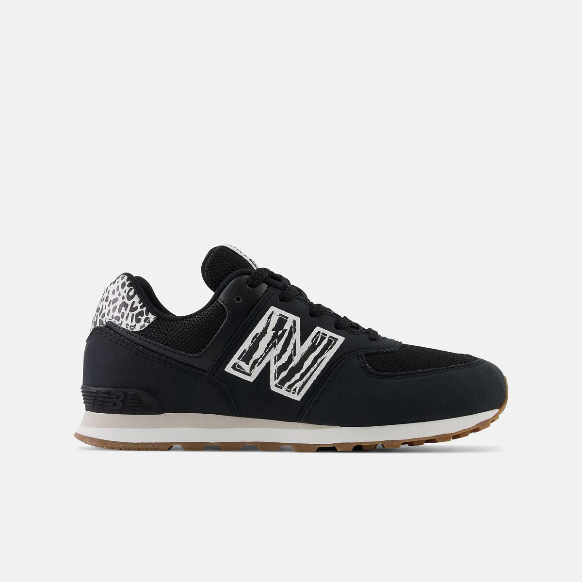 Size 3.5 - 7 | Kids New Balance 574 Black With White