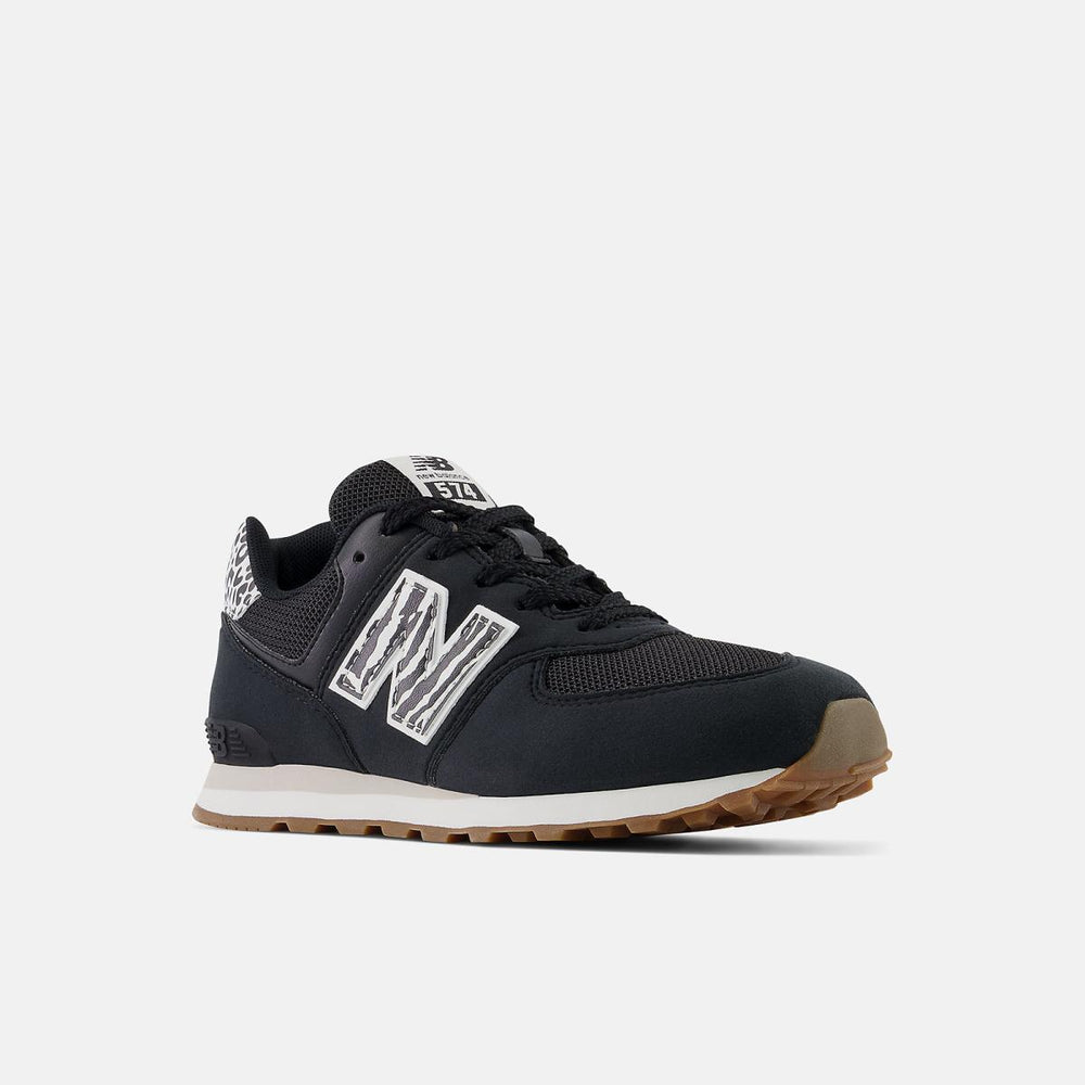 Size 3.5 - 7 | Kids New Balance 574 Black With White