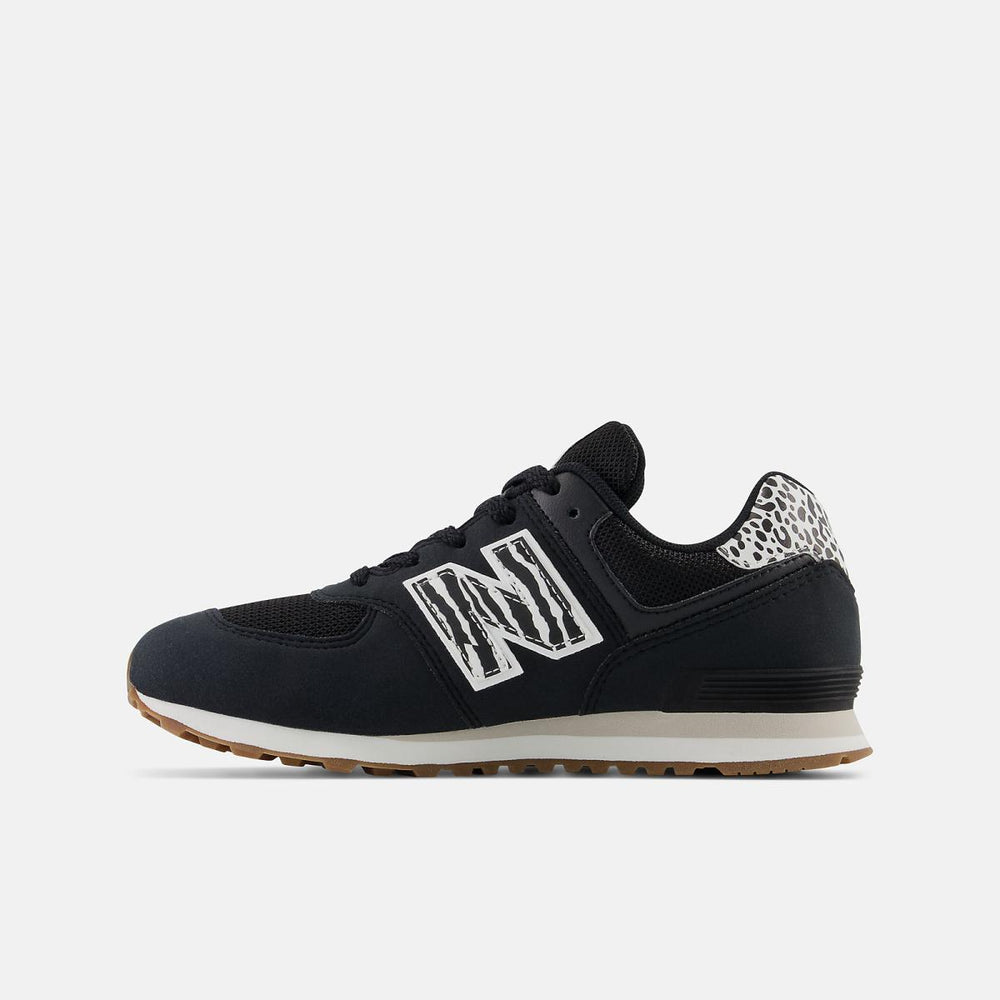 Size 3.5 - 7 | Kids New Balance 574 Black With White