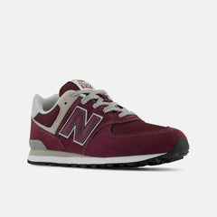 Size 3.5 - 7 | Kids New Balance 574 Core Burgundy With White