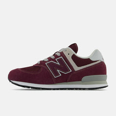 Size 3.5 - 7 | Kids New Balance 574 Core Burgundy With White