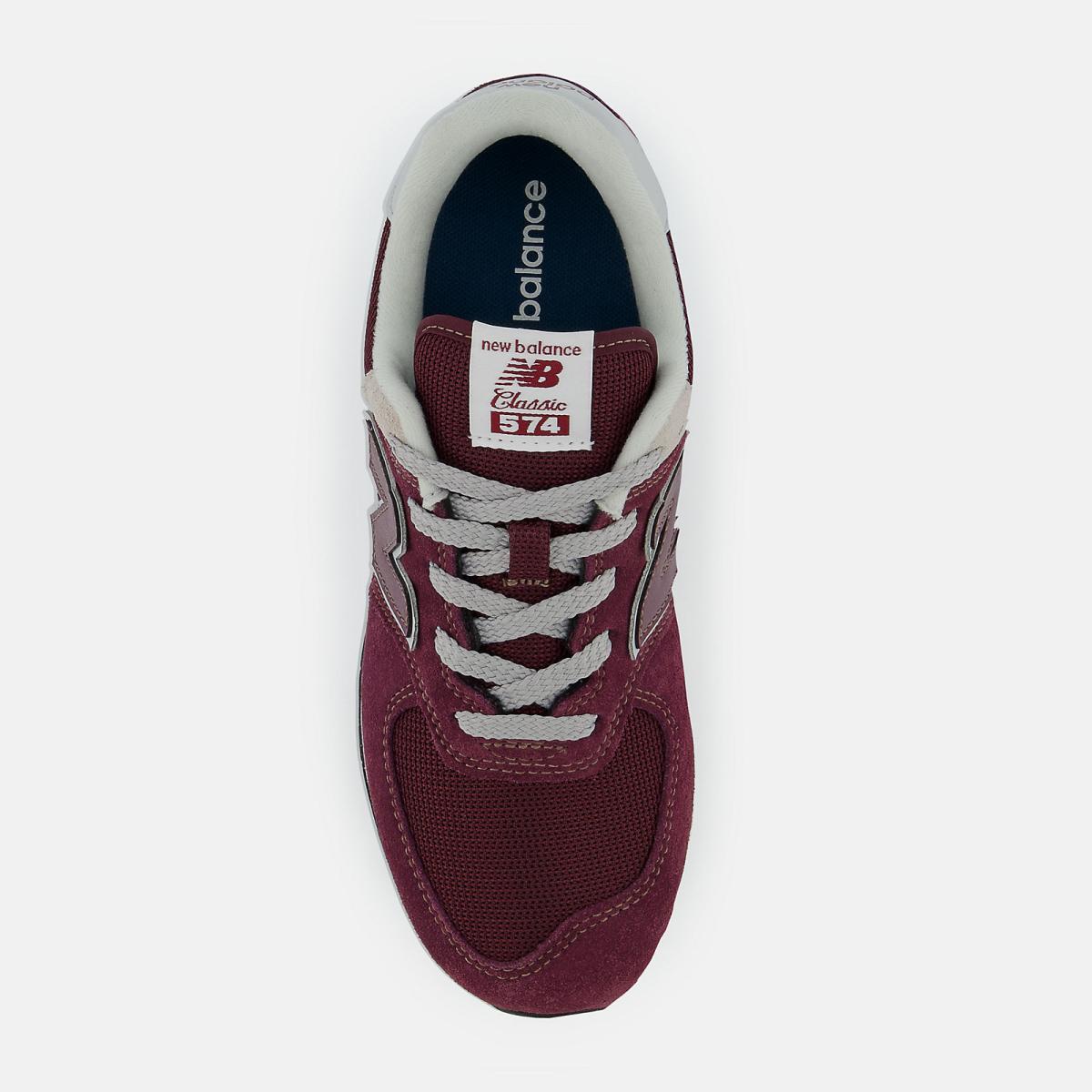 Size 3.5 - 7 | Kids New Balance 574 Core Burgundy With White