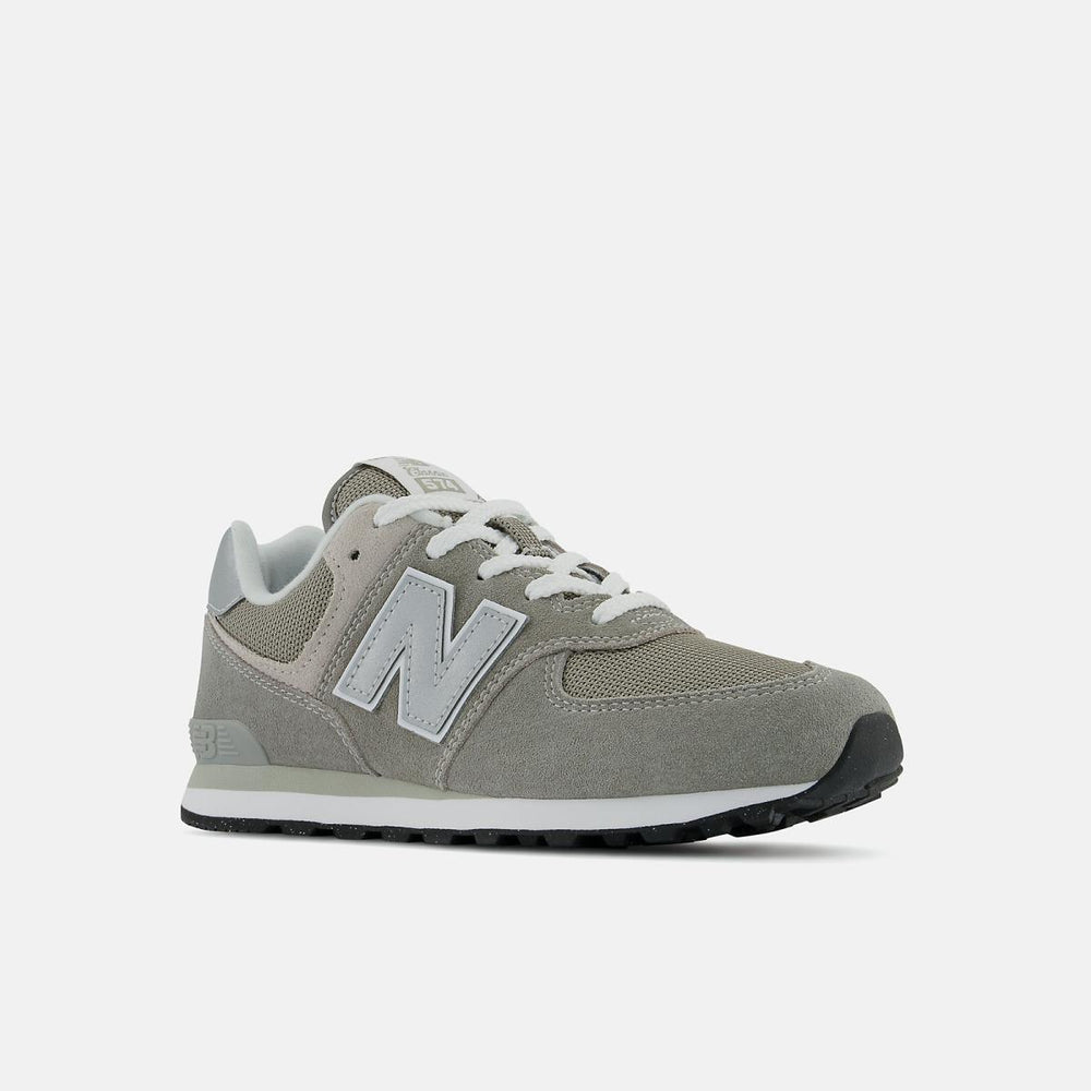 Size 3.5 - 7 | Kids New Balance 574 Core Grey With White