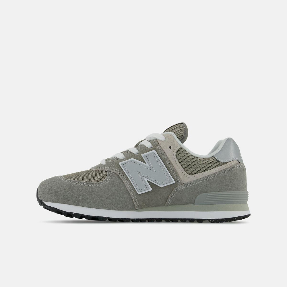 Size 3.5 - 7 | Kids New Balance 574 Core Grey With White