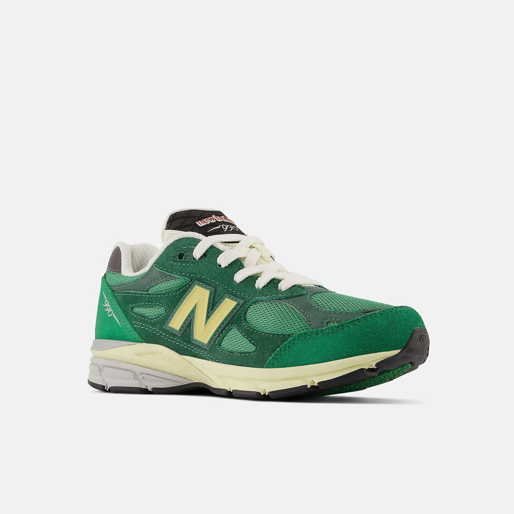 Size 3.5 - 7 | Kids New Balance 990v3 Varsity Green With Team Forest Green
