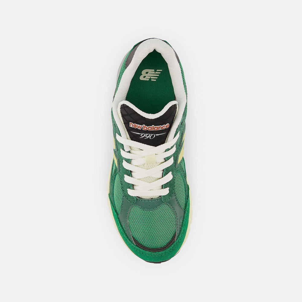 Size 3.5 - 7 | Kids New Balance 990v3 Varsity Green With Team Forest Green