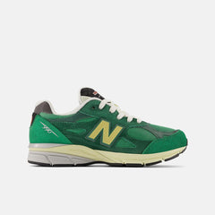 Size 3.5 - 7 | Kids New Balance 990v3 Varsity Green With Team Forest Green