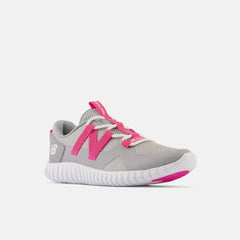 Size 3.5 - 7 | Kids New Balance PLAYGRUV V2 Bungee Grey With Hi-pink