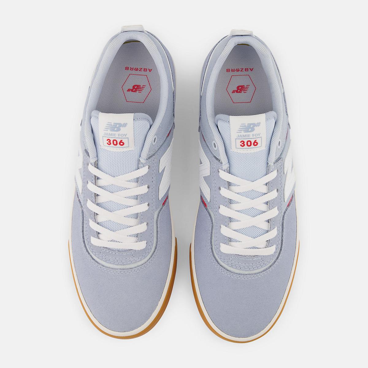 Skateboarding | Men/Women New Balance NB Numeric Jamie Foy 306 Light Arctic Grey With White