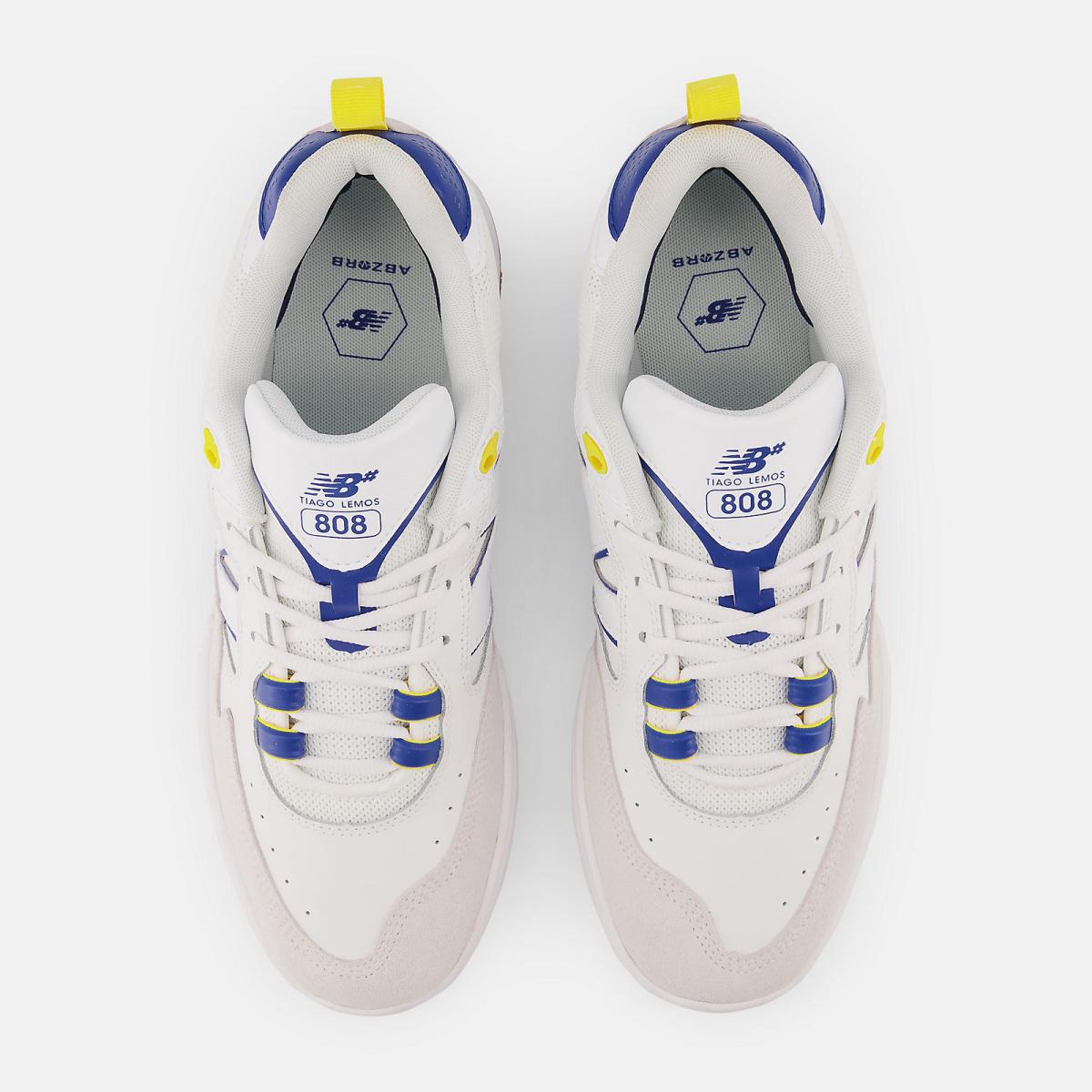 Skateboarding | Men/Women New Balance NB Numeric Tiago Lemos 808 White With Blue