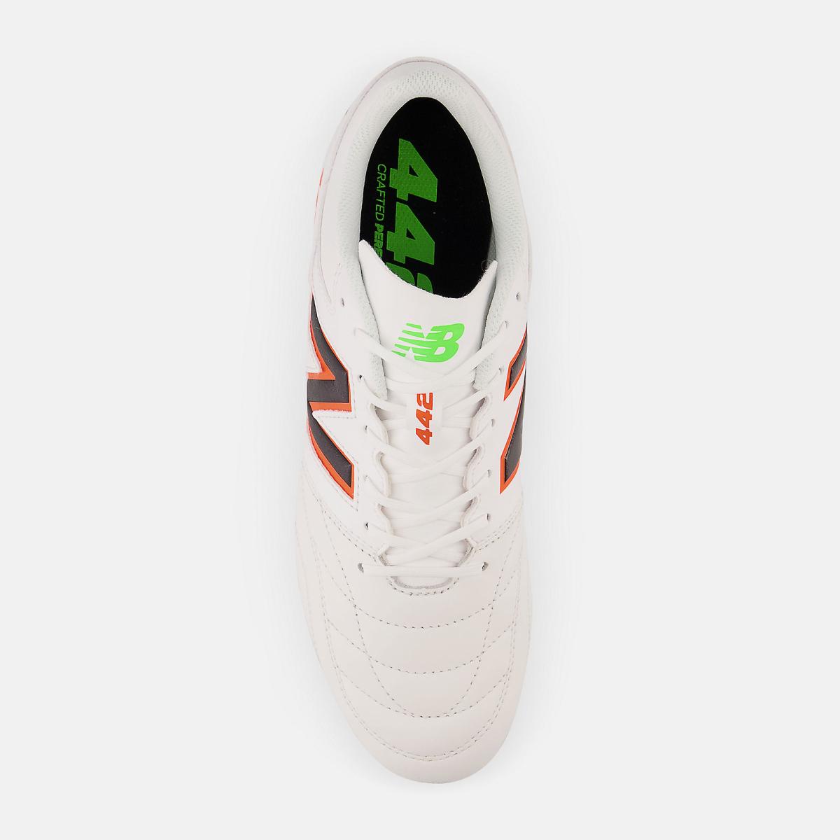 Soccer | Men/Women New Balance 442 V2 Team FG White With Neon Dragonfly And Coloro Green