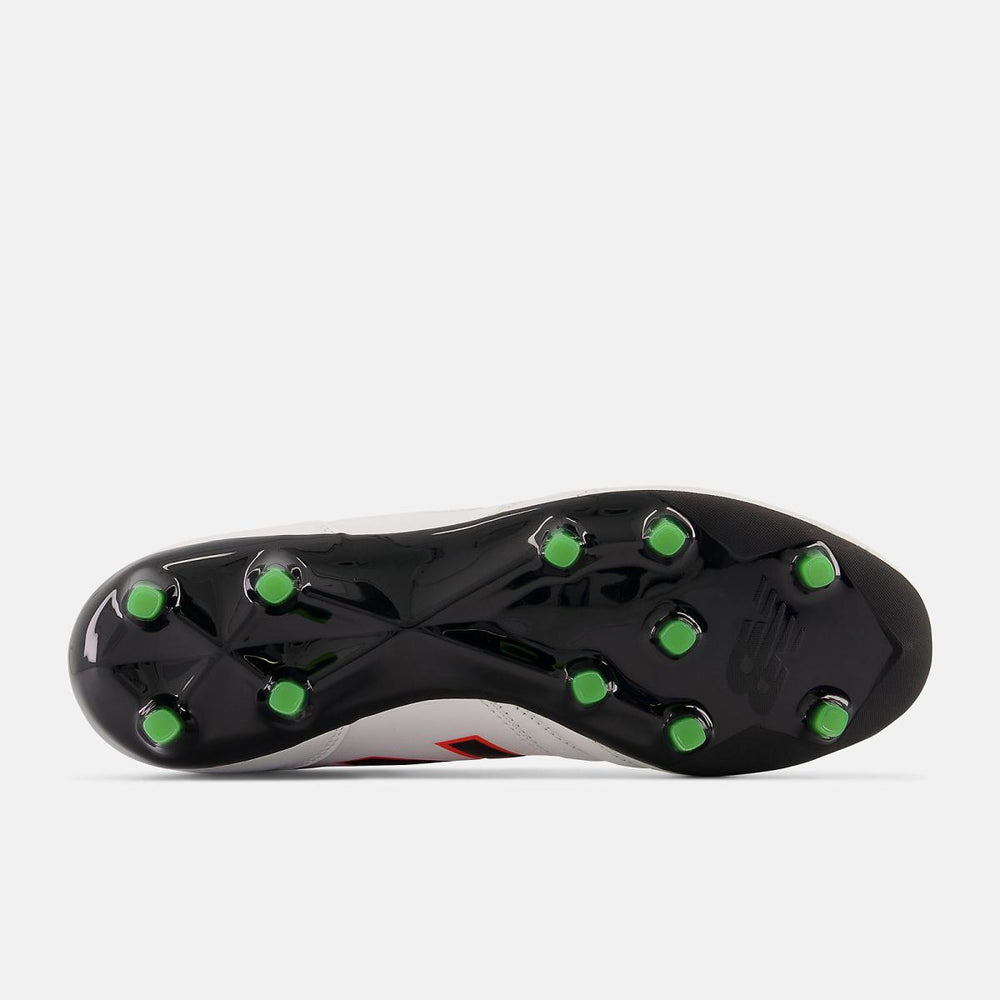 Soccer | Men/Women New Balance 442 V2 Team FG White With Neon Dragonfly And Coloro Green