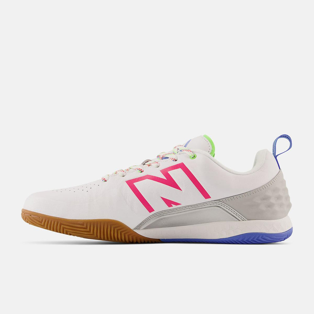 Soccer | Men/Women New Balance Fresh Foam Audazo V6 Pro IN White With Bright Lapis And Alpha Pink