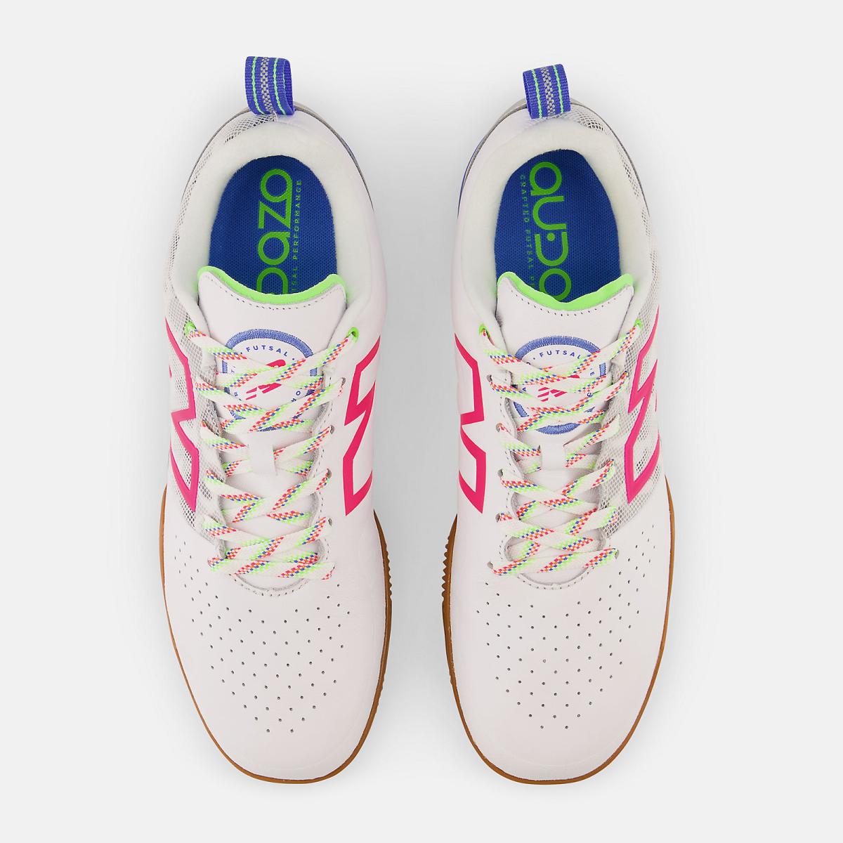 Soccer | Men/Women New Balance Fresh Foam Audazo V6 Pro IN White With Bright Lapis And Alpha Pink