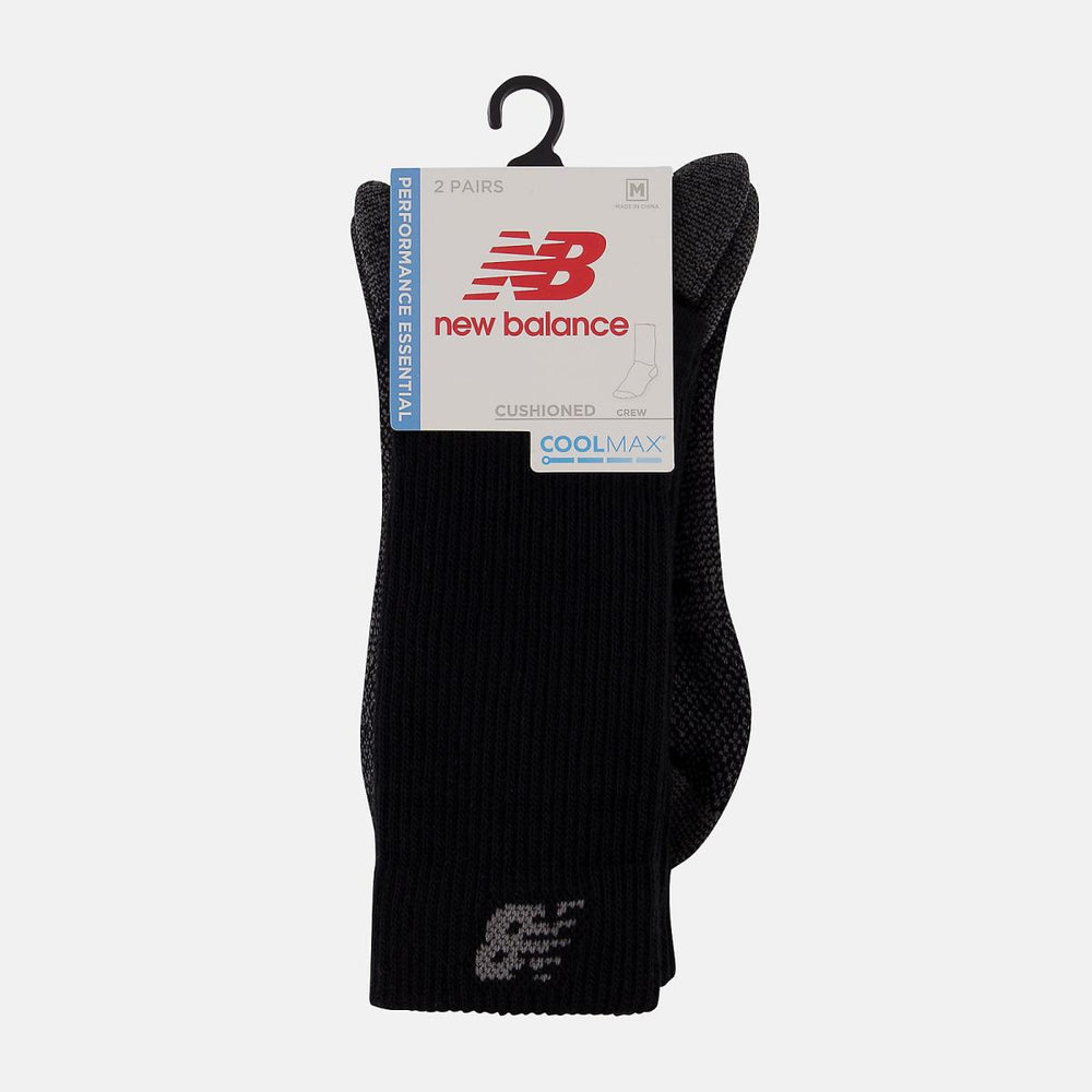 Socks | Men/Women New Balance Coolmax Crew Socks 2 Pack Black