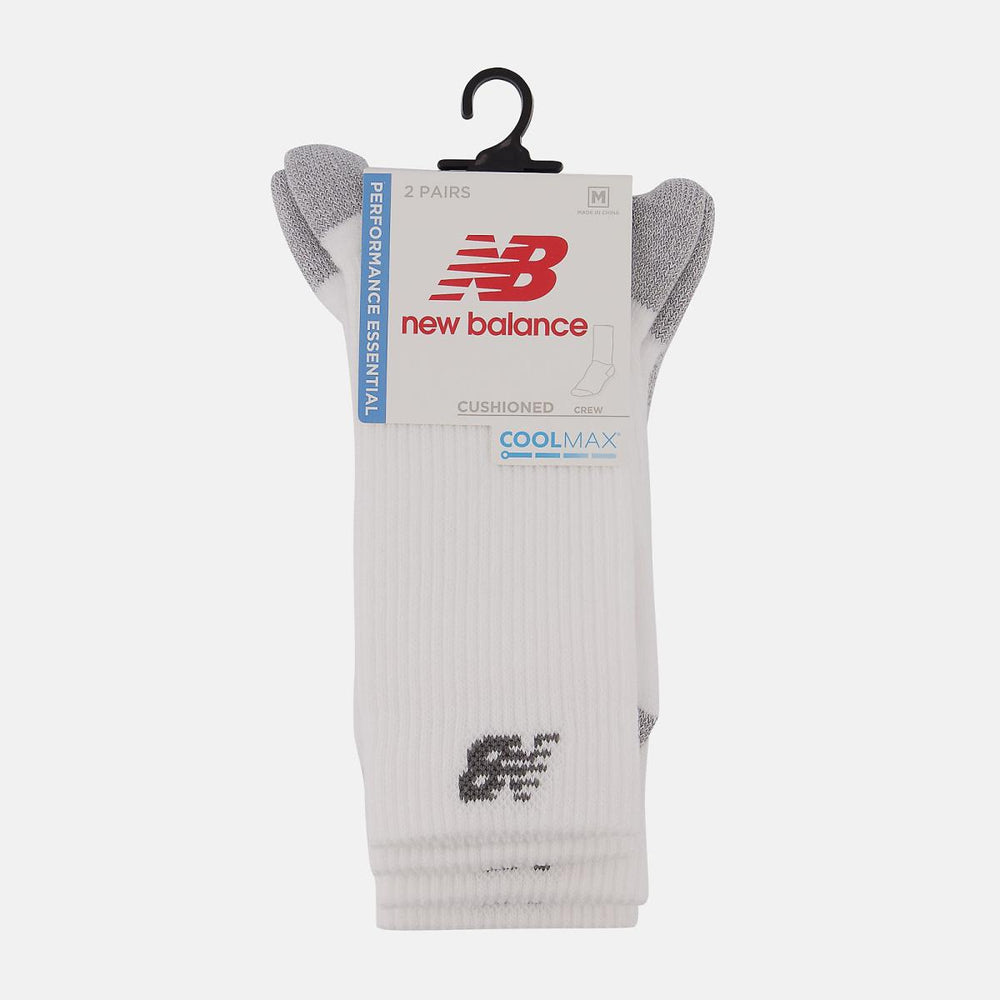 Socks | Men/Women New Balance Coolmax Crew Socks 2 Pack White