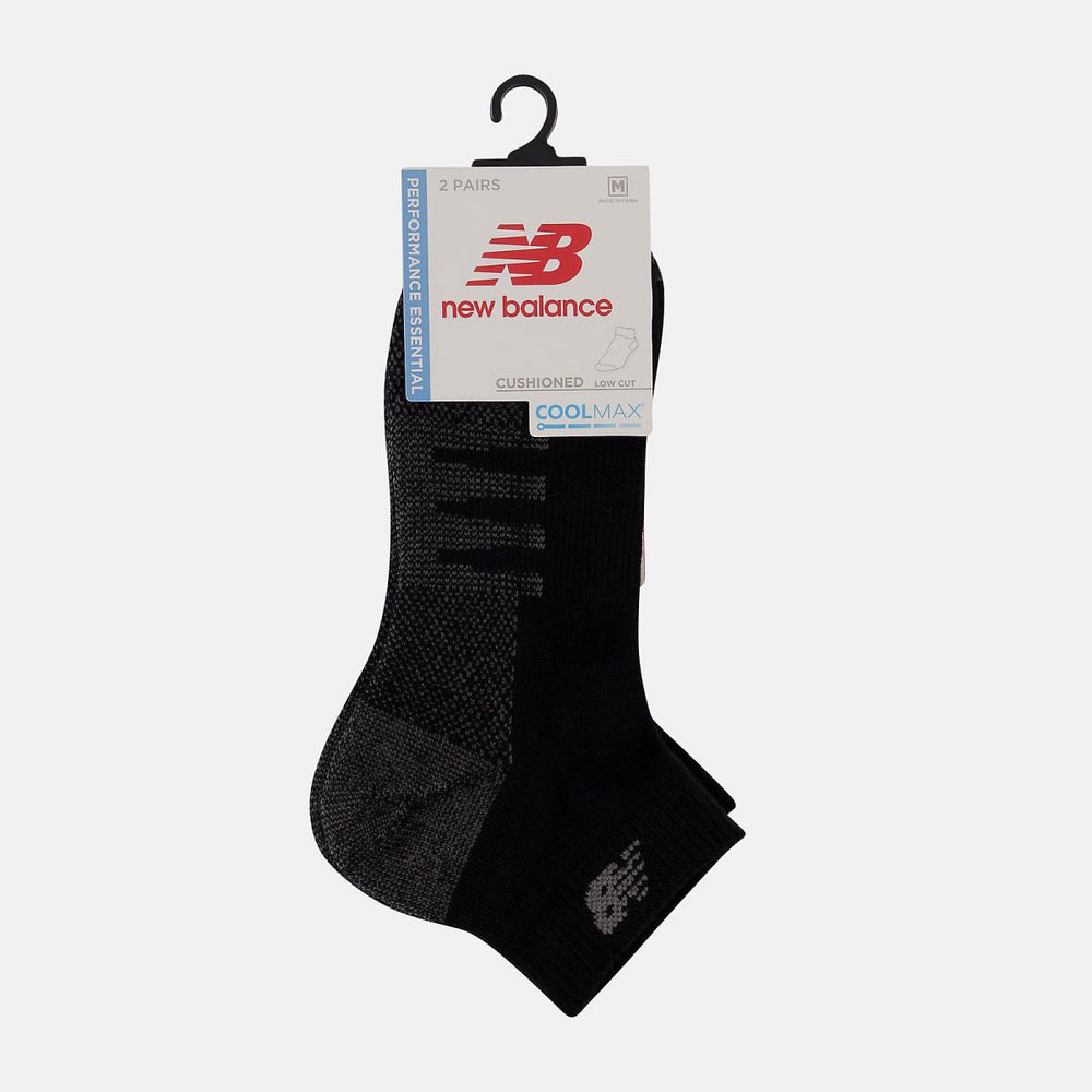 Socks | Men/Women New Balance Coolmax Low Cut Socks 2 Pack Black