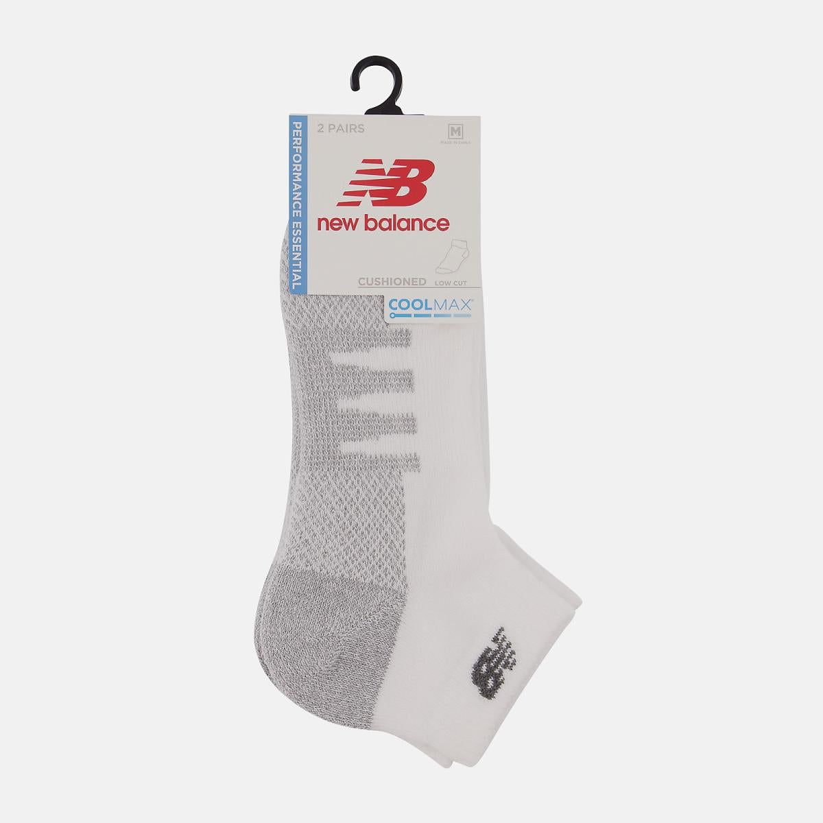 Socks | Men/Women New Balance Coolmax Low Cut Socks 2 Pack White