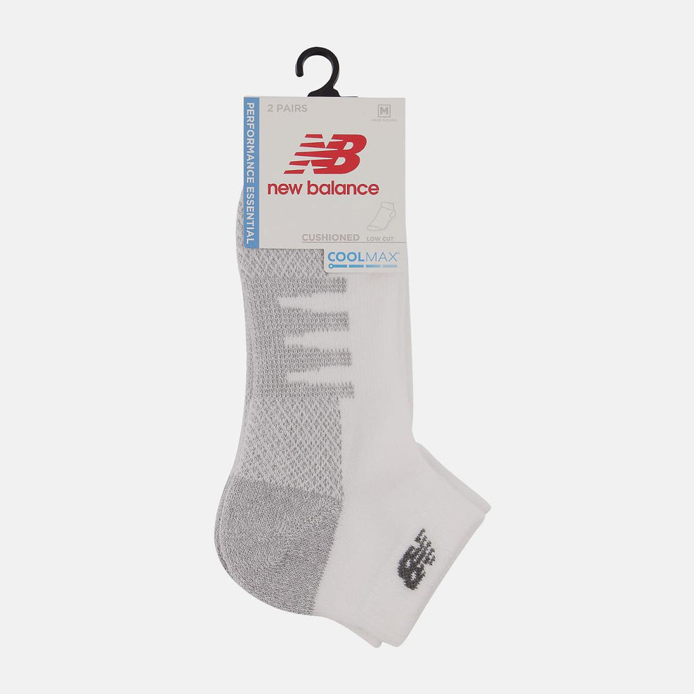 Socks | Men/Women New Balance Coolmax Low Cut Socks 2 Pack White