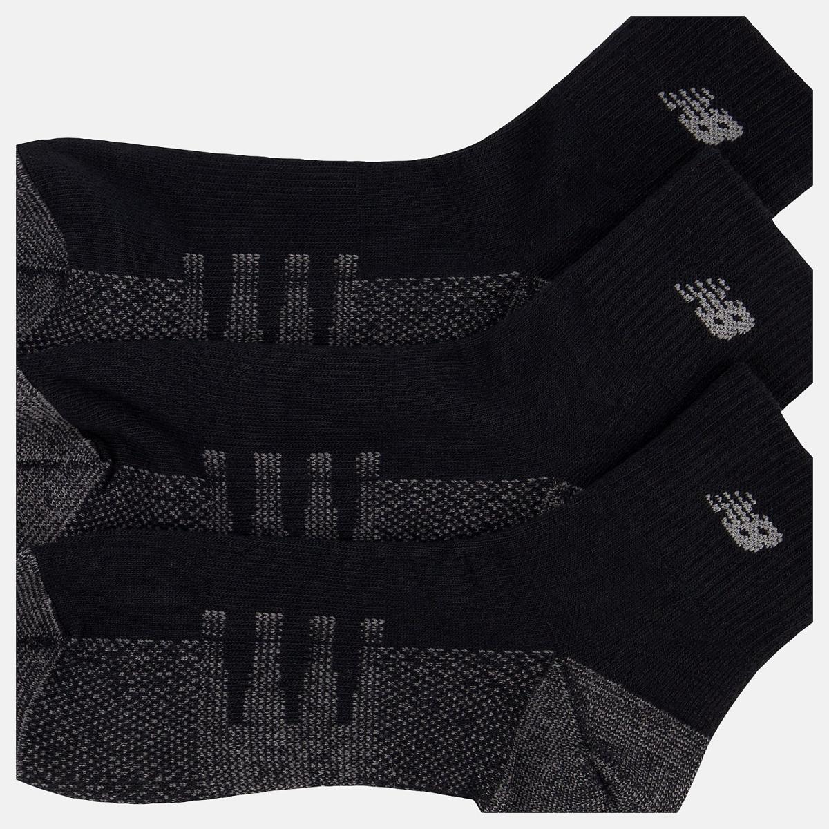 Socks | Men/Women New Balance Coolmax Quarter Socks 2 Pack Black