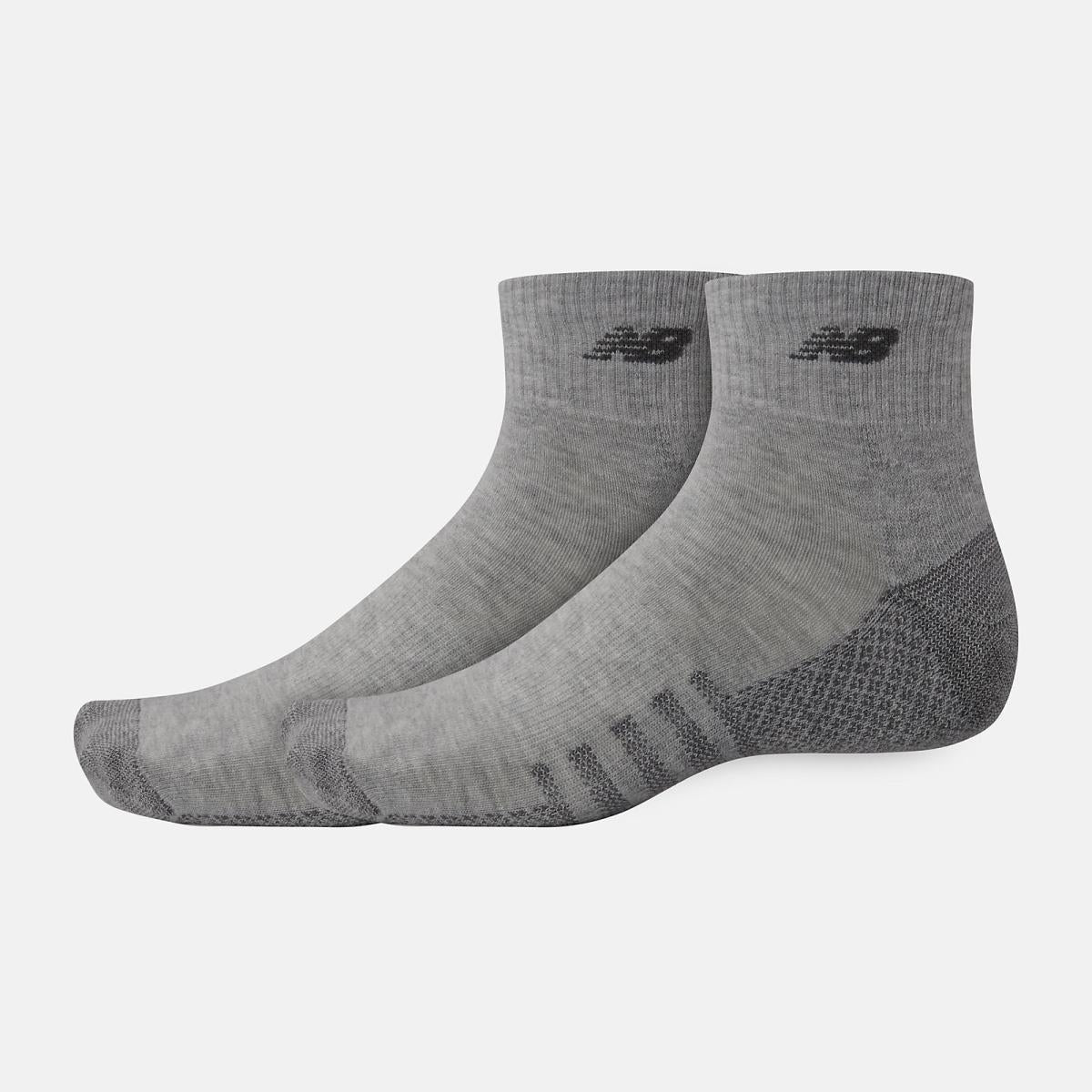 Socks | Men/Women New Balance Coolmax Quarter Socks 2 Pack Grey