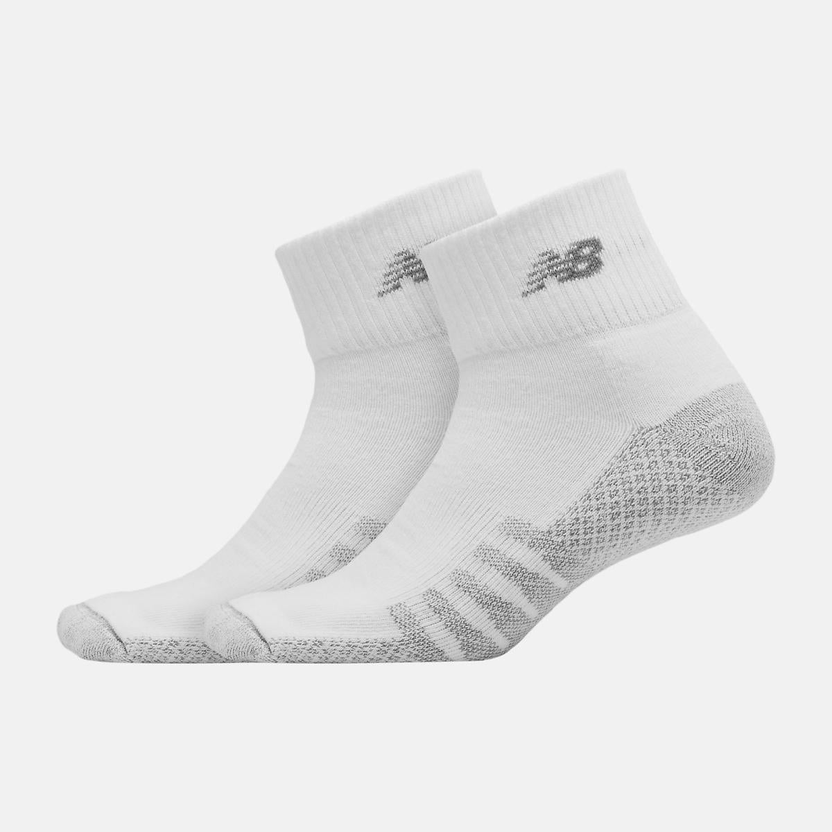 Socks | Men/Women New Balance Coolmax Quarter Socks 2 Pack White