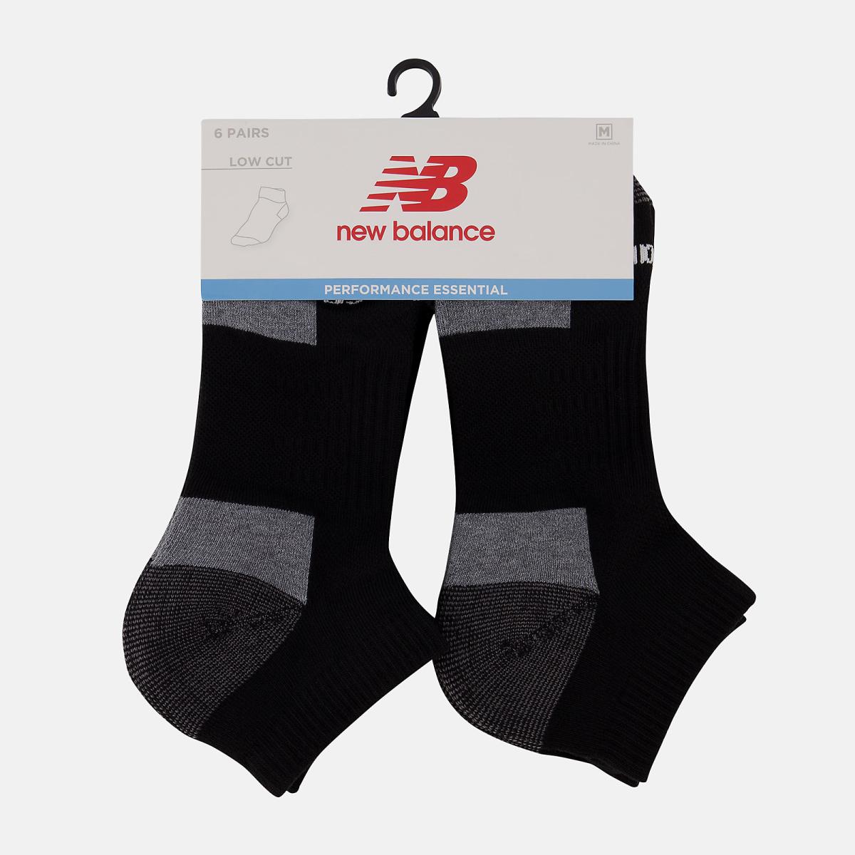 Socks | Men/Women New Balance Cushioned Low Cut Socks 6 Pack Black