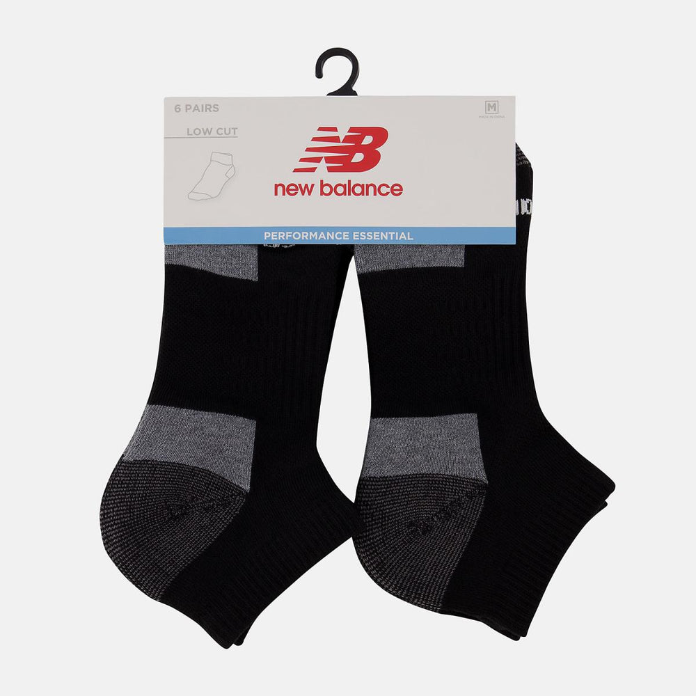 Socks | Men/Women New Balance Cushioned Low Cut Socks 6 Pack Black