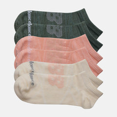 Socks | Men/Women New Balance Flat Knit No Show Socks 6 Pack Assorted 3 Colors