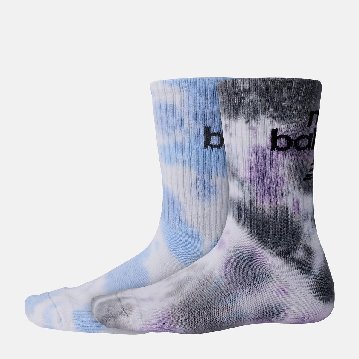 Socks | Men/Women New Balance NB Essential Tie Dye Midcalf 2 Pack Assorted 1 Colors