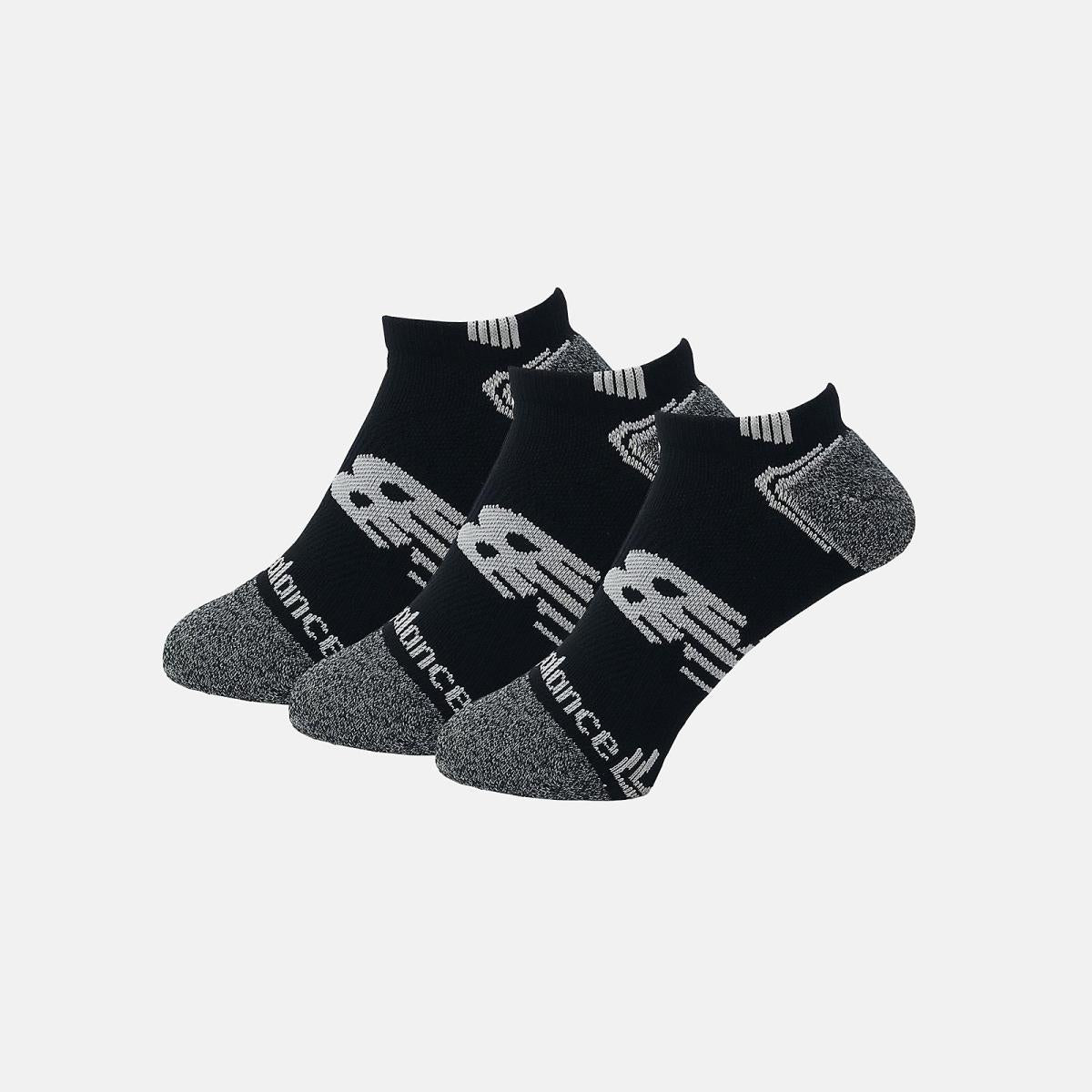 Socks | Men/Women New Balance No Show Run Sock 3 Pack Black With White