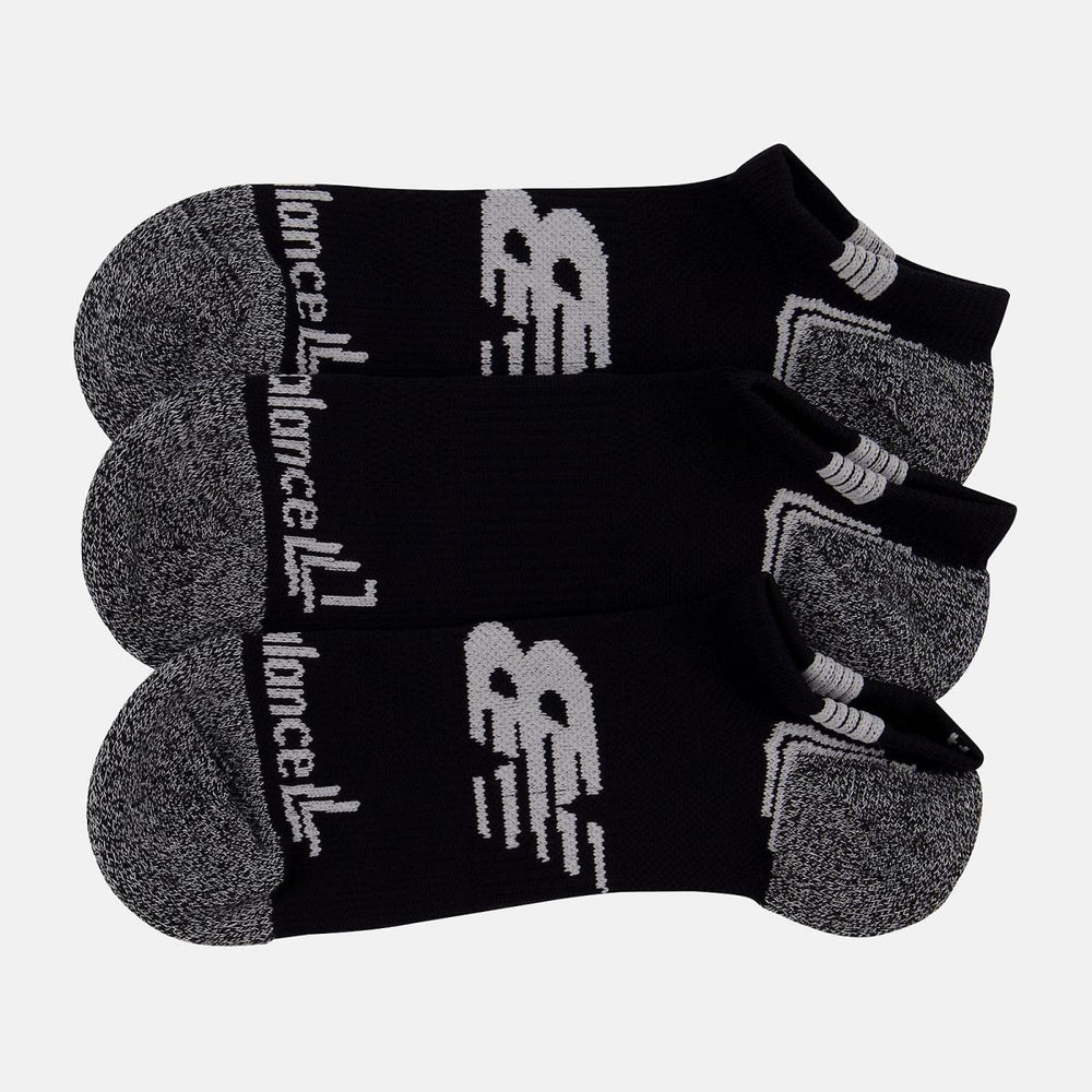 Socks | Men/Women New Balance No Show Run Sock 3 Pack Black With White