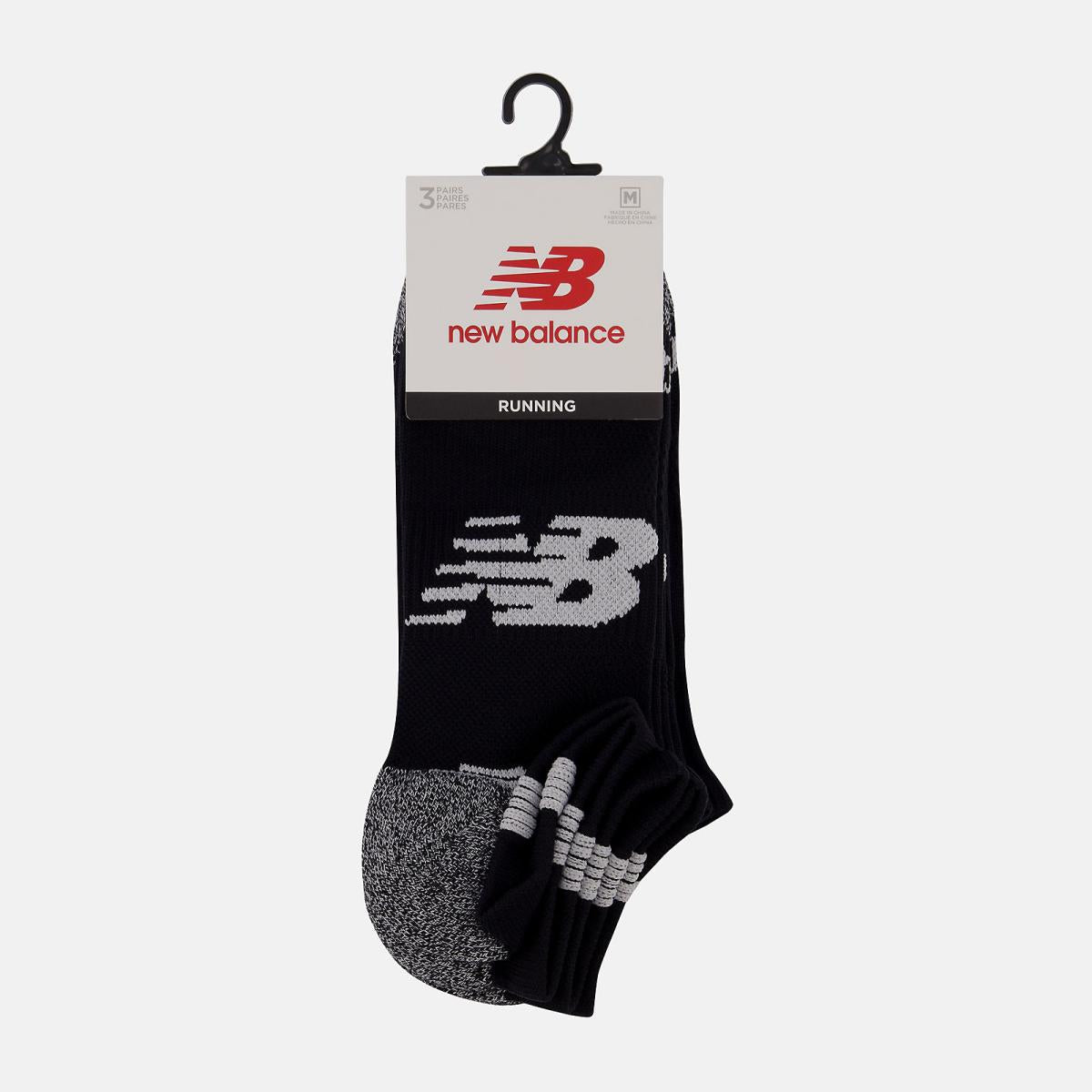 Socks | Men/Women New Balance No Show Run Sock 3 Pack Black With White