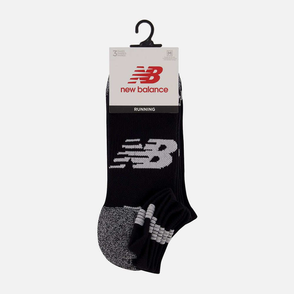 Socks | Men/Women New Balance No Show Run Sock 3 Pack Black With White