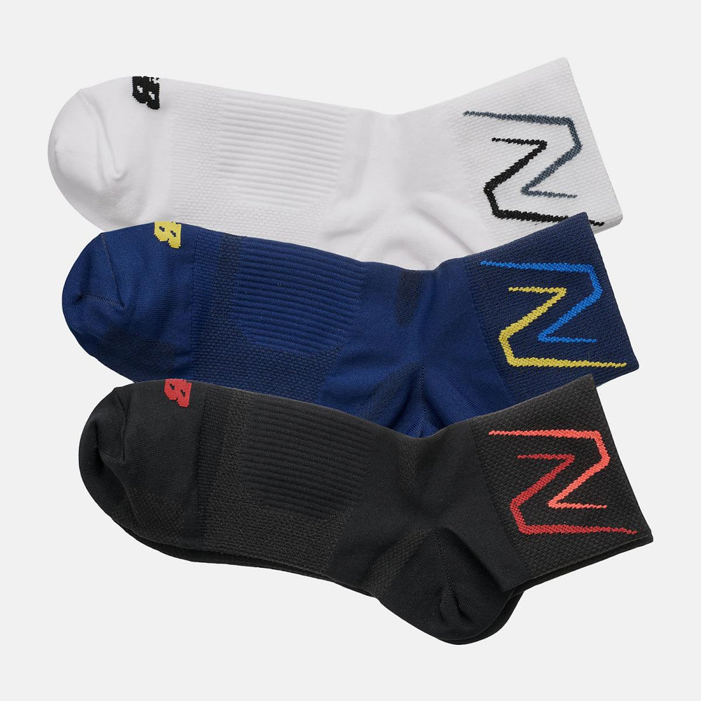 Socks | Men/Women New Balance Running Ankle 3 Pack Assorted 1 Colors