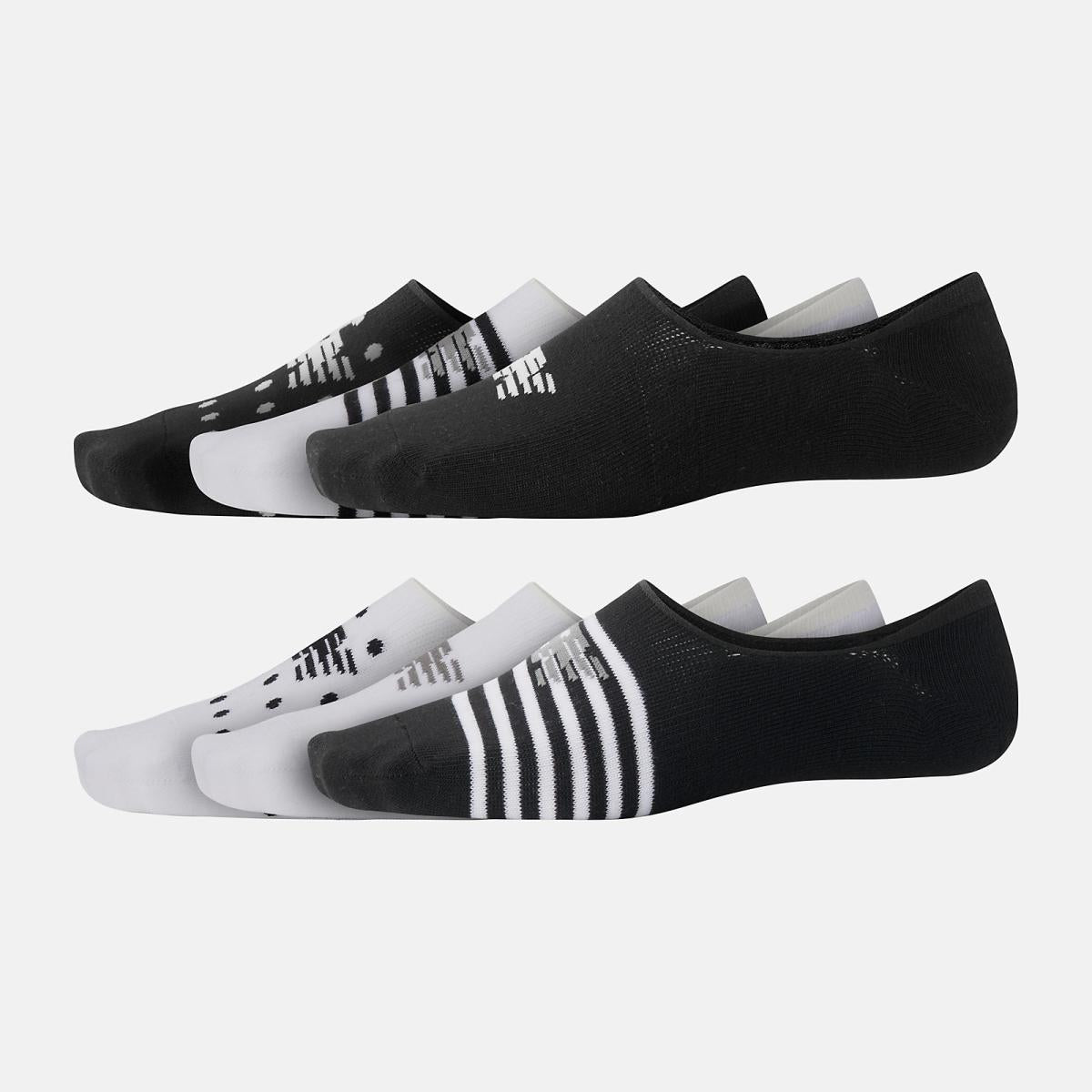 Socks | Men/Women New Balance Ultra Low No Show Socks 6 Pack Black With Black Multi