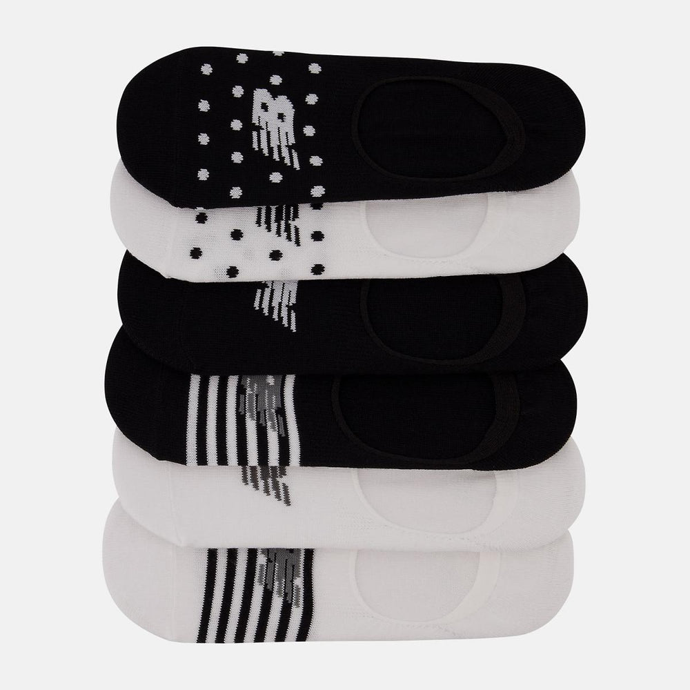 Socks | Men/Women New Balance Ultra Low No Show Socks 6 Pack Black With Black Multi