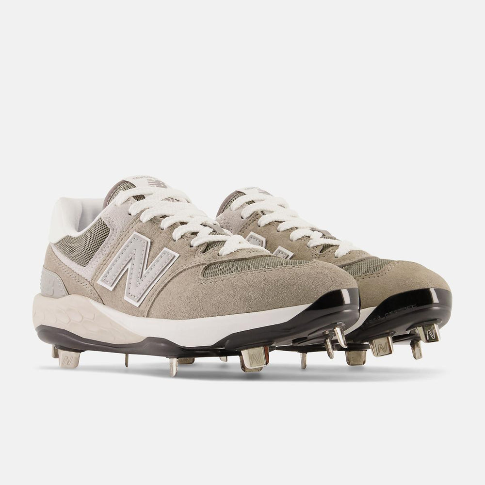Softball | Women New Balance Fresh Foam X 574 Softball Shark Skin With Cement And Cool Gray