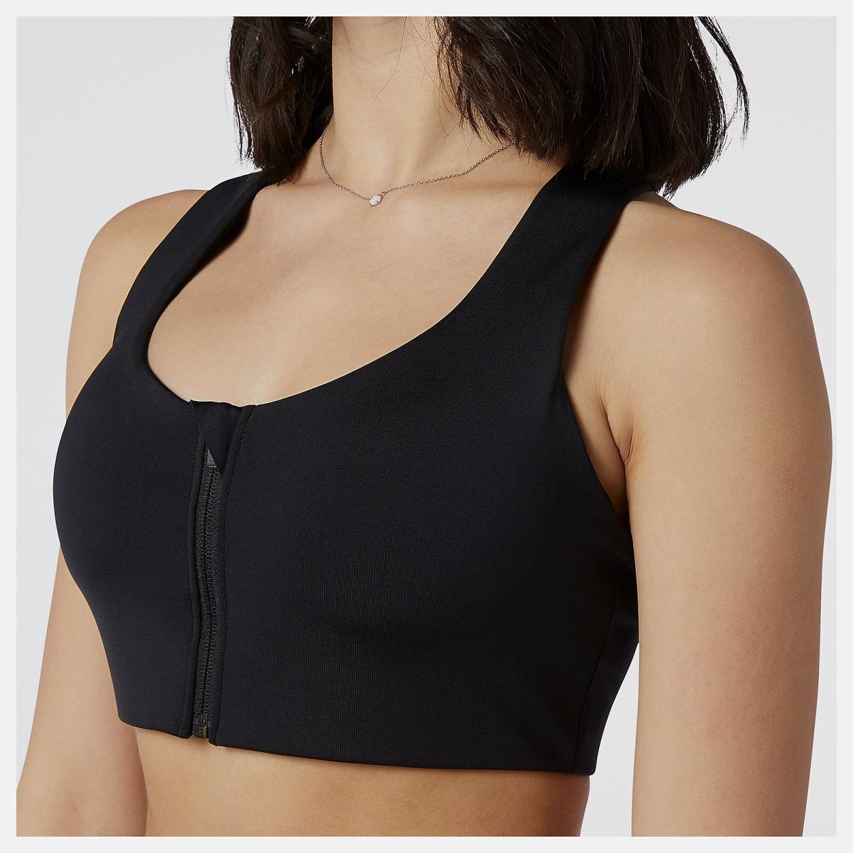 Sports Bras | Women New Balance NB Power X Zip Front Bra Black