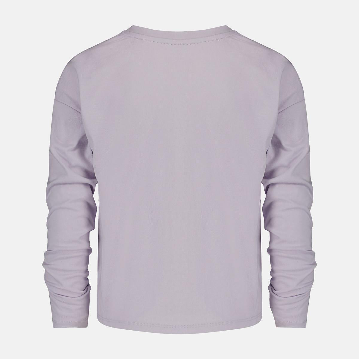 Tops | Kids New Balance Girls Long Sleeve Knotted Tee Grey Violet