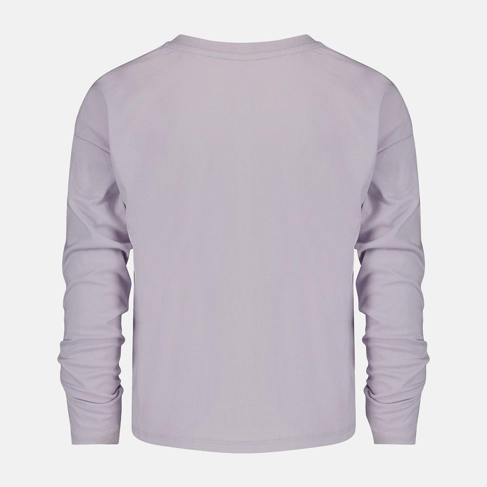 Tops | Kids New Balance Girls Long Sleeve Knotted Tee Grey Violet