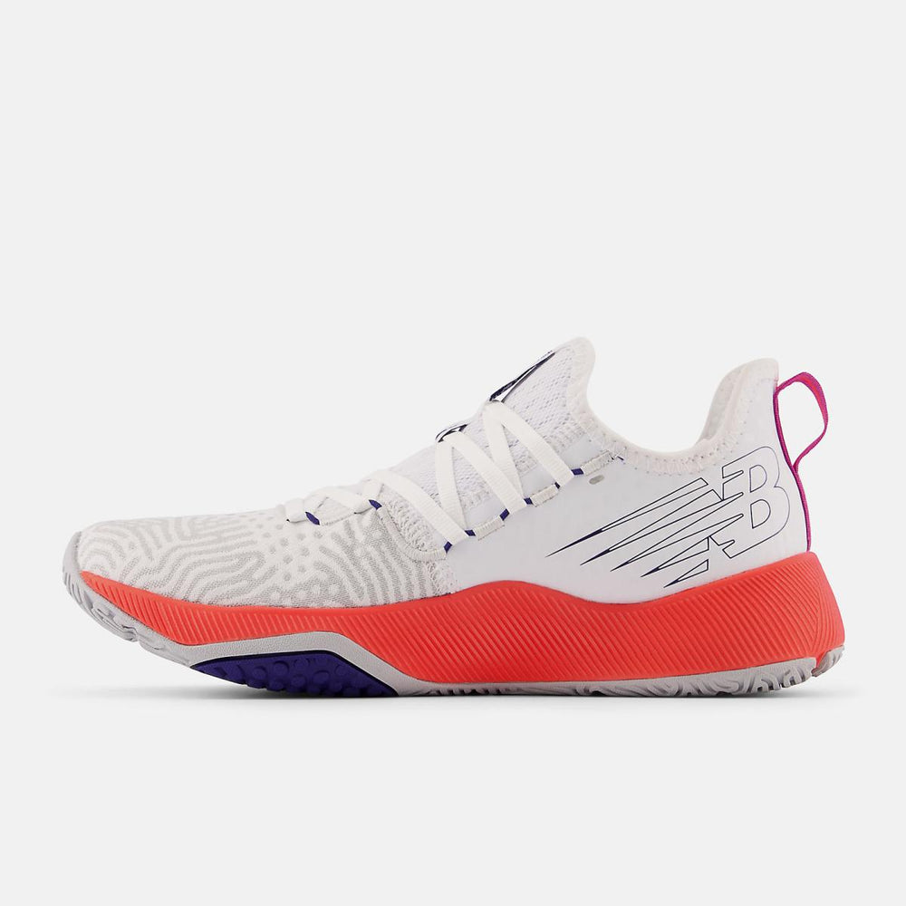 Training | Women New Balance FuelCell Trainer White With Magenta Pop And Electric Red