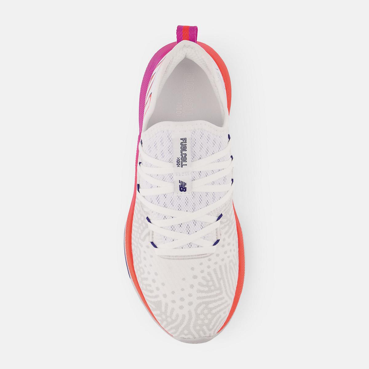 Training | Women New Balance FuelCell Trainer White With Magenta Pop And Electric Red