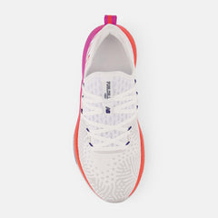 Training | Women New Balance FuelCell Trainer White With Magenta Pop And Electric Red