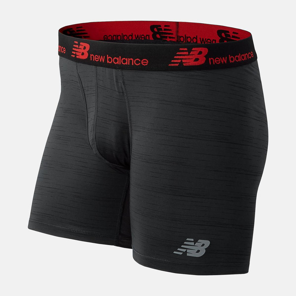 Underwear | Men New Balance Mens 6 Inch Boxer Brief 2 Pack Black
