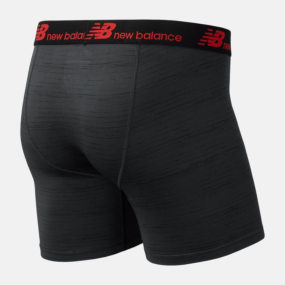 Underwear | Men New Balance Mens 6 Inch Boxer Brief 2 Pack Black