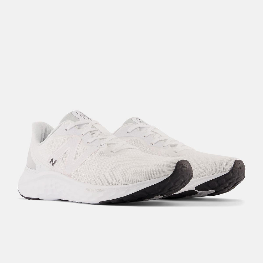 Walking | Men New Balance Fresh Foam Arishi V4 White With Light Aluminum And Silver Metallic