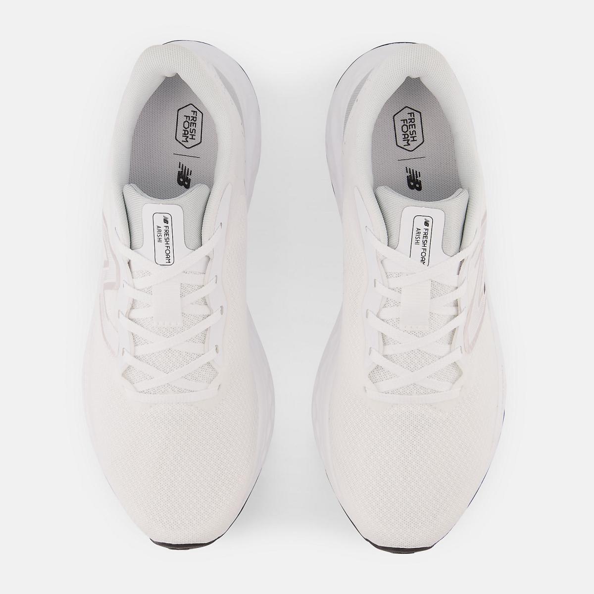 Walking | Men New Balance Fresh Foam Arishi V4 White With Light Aluminum And Silver Metallic