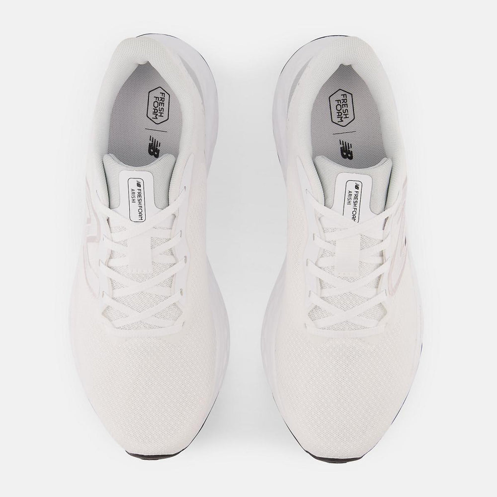 Walking | Men New Balance Fresh Foam Arishi V4 White With Light Aluminum And Silver Metallic